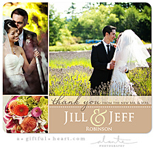 Wedding Thank You Magnet - Circle Date